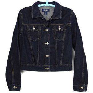 Angels Cropped Trucker Jean Jacket Coat‎ Denim M Medium